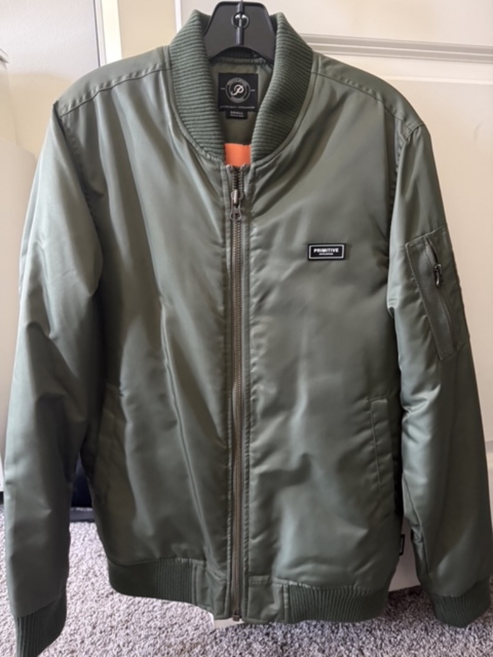 NWOT Primitive Skate Men's Bomber Jacket - Size Small (Men's) - Color Green